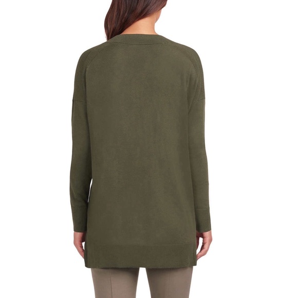 Matty M Ladies' V-Neck Sweater (Olive, 2X) - Picture 2 of 2